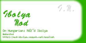 ibolya mod business card